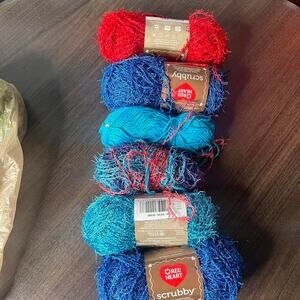 Bundle of Red Hearts Scrubby Yarn